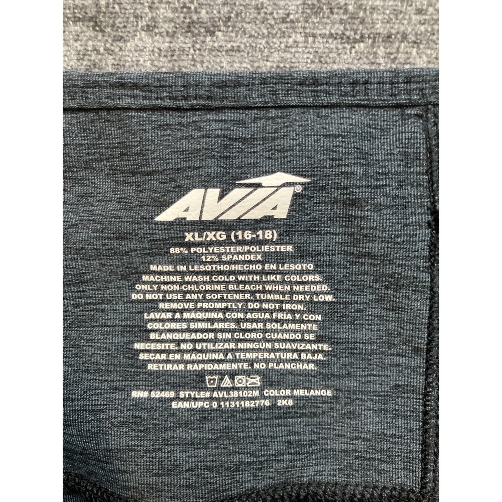 Avia Leggings Women XL 16-18 Gray Stretch Contrast Stitching Pull On Gym Workout - Picture 7 of 15